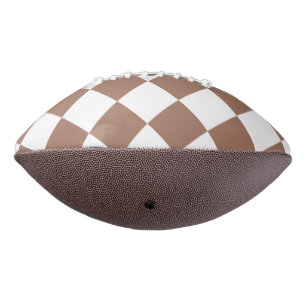 Diamond Pattern in White and Mocha Mousse Football