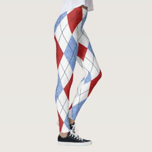 Diamond pattern leggings