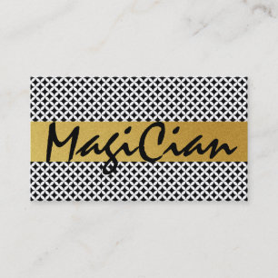 Diamond pattern Magician Business Card