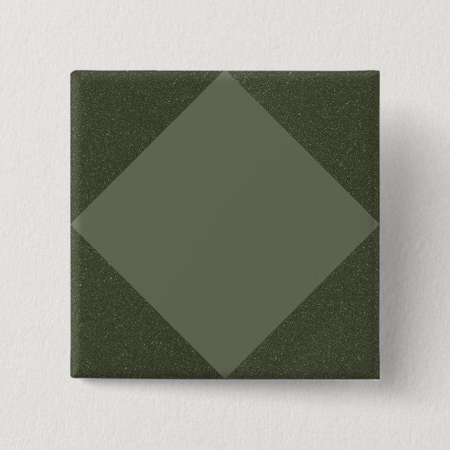 Diamond Pattern Moss Green Pin Button (Front)