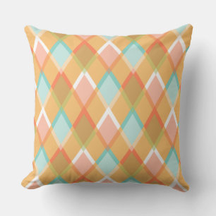 Diamond pattern pillow outdoor vibrant colours