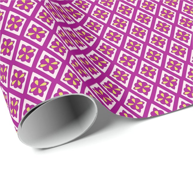 Diamond pattern - plum purple and pink wrapping paper (Roll Corner)