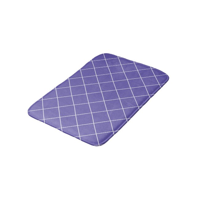 Diamond Pattern purple Bath Mat (Angled)