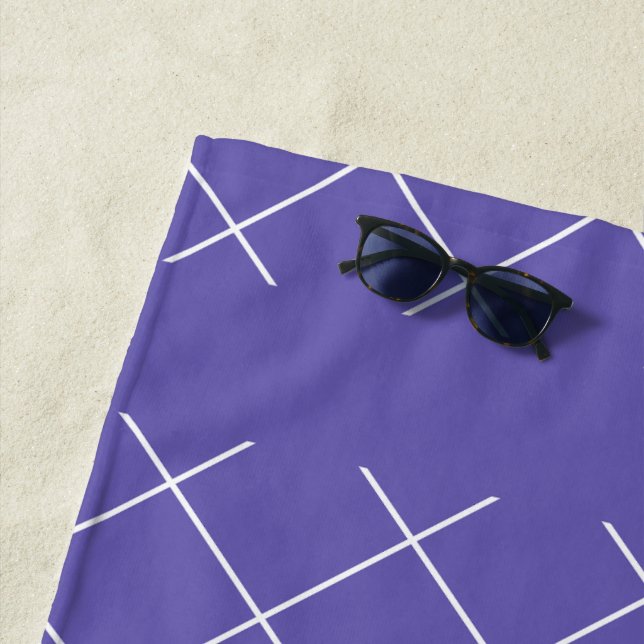Diamond Pattern purple Beach Towel (In Situ)