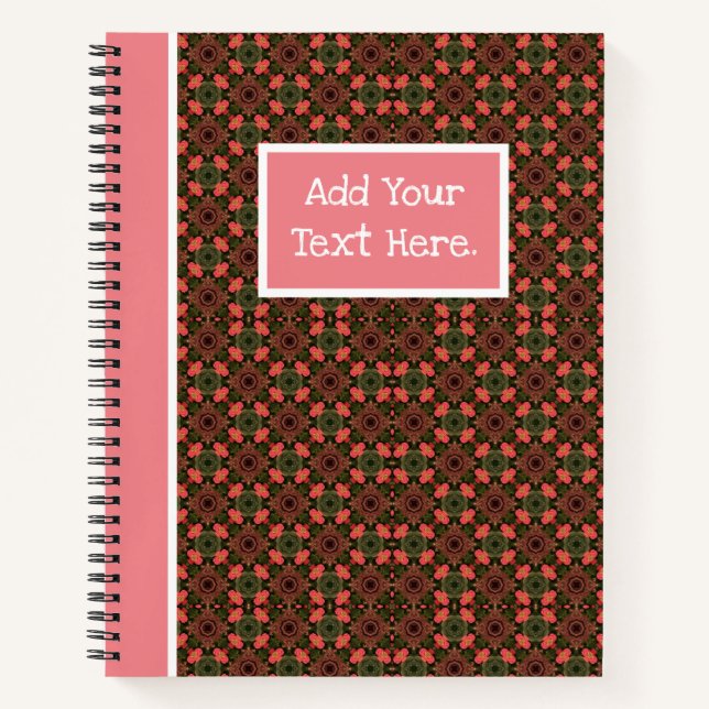 Diamond Pattern Spiral Notebook (Front)