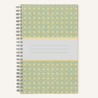 Diamond Pattern Teal Notebook