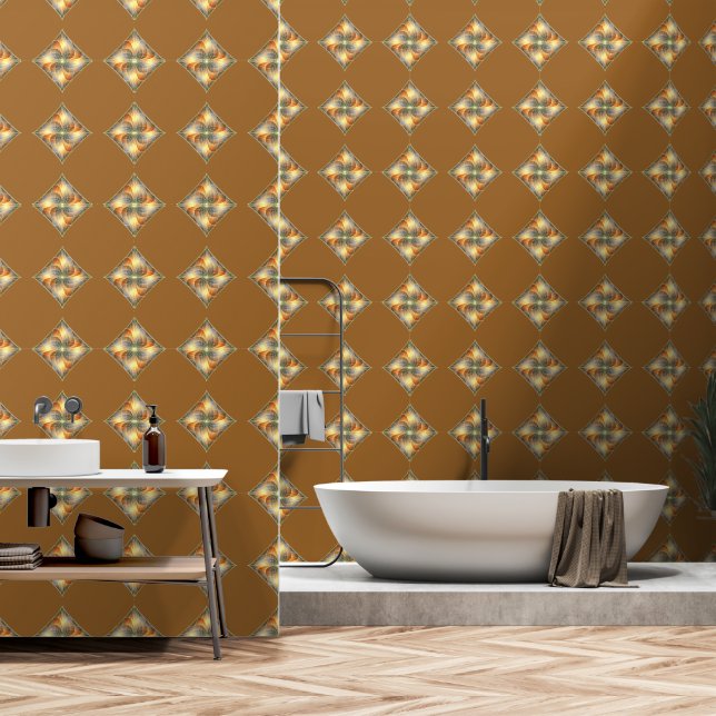 Diamond Pattern Wallpaper (Bathroom)