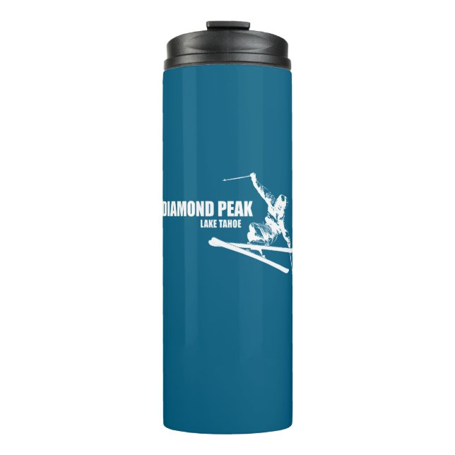 Diamond Peak Lake Tahoe Skier Thermal Tumbler (Front)