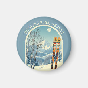 Diamond Peak Nevada Lake Tahoe ski souvenir Magnet