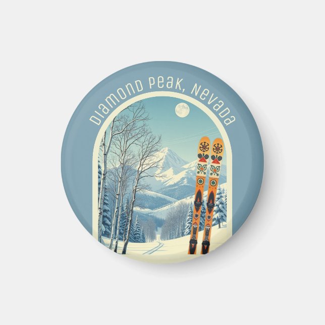 Diamond Peak Nevada Lake Tahoe ski souvenir  Magnet (Front)