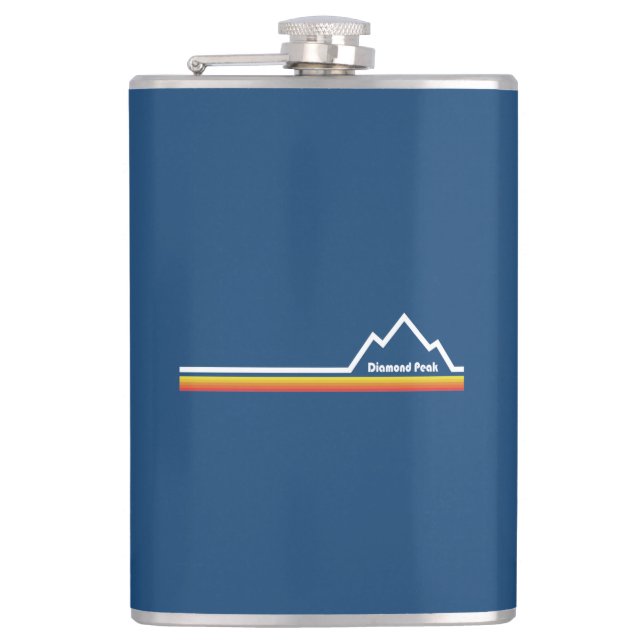 Diamond Peak Ski Resort Hip Flask (Front)