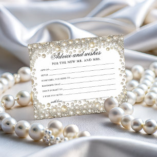 Diamond Pearl Advice and Wishes Bridal Shower Card