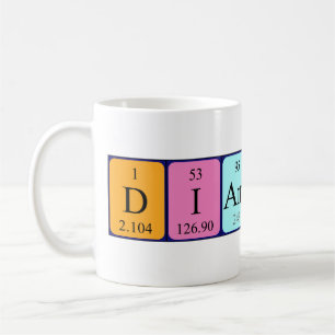 Diamond periodic table name mug