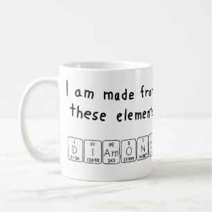 Diamond periodic table name mug