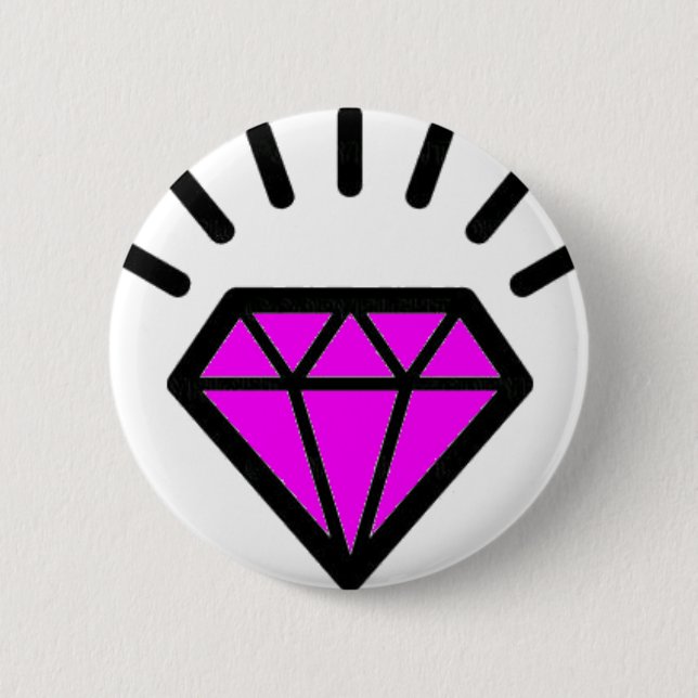 diamond-pink 6 cm round badge (Front)