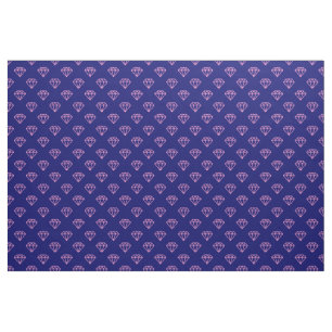 Diamond - Pink on Deep Navy Fabric