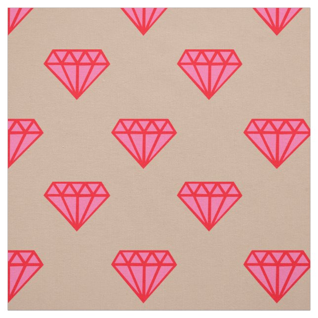 Diamond: pink & red fabric (Swatch)