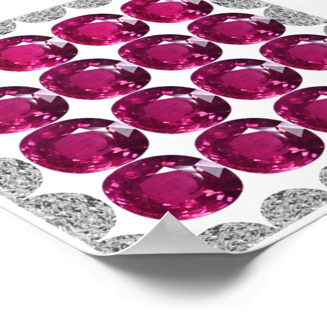 Diamond Pink Tourmaline Poster (Corner)