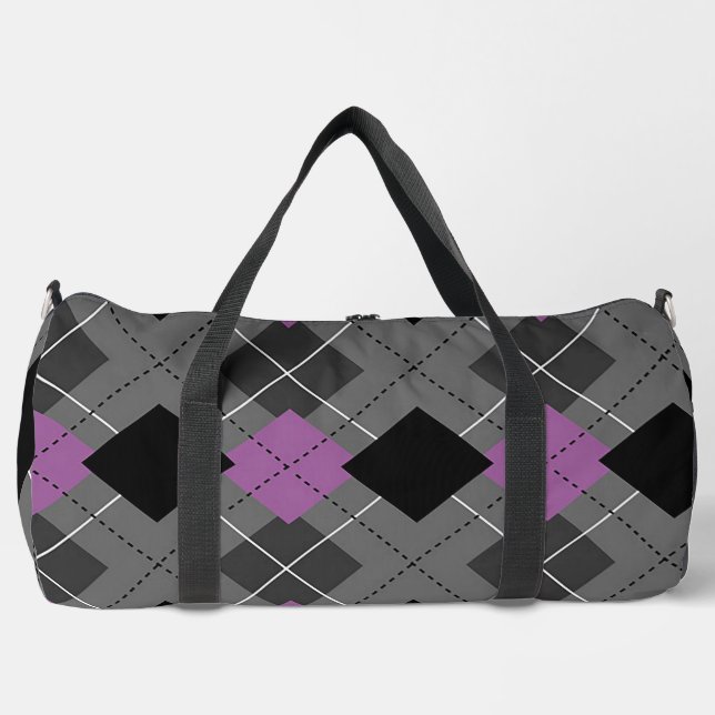 Diamond Plaid Duffle Bag (Front)
