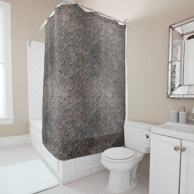 Diamond Plate 5A-5B Image Options Shower Curtains (In Situ)