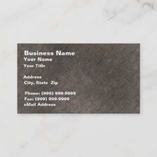 Diamond Plate Background Business Card