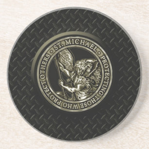 Diamond Plate & St. Mike Coaster