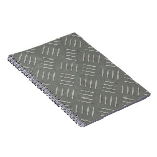 Diamond Plate Stainless Steel Textured Notebook