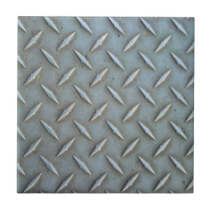 Diamond Plate Steel Ceramic Tile