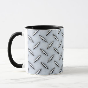 Diamond Plate Steel  Mug