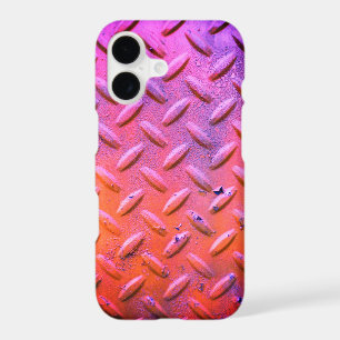 Diamond Plate Steel Purple and Orange