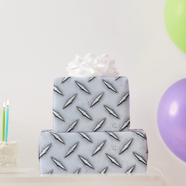 Diamond Plate Steel  Wrapping Paper (Party Gifts)