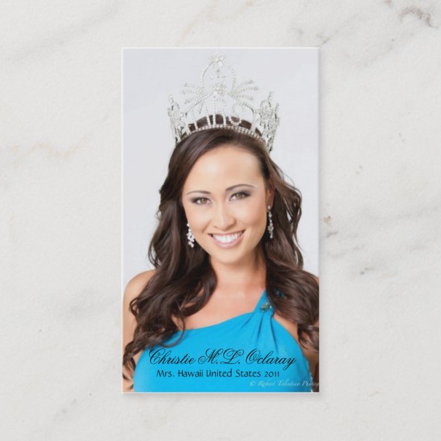 Diamond Platform Pageant Business Card (Front)