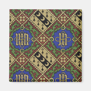 Diamond print ecclesiastical wallpaper design magnet