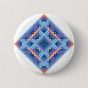 Diamond Quilt in Blue and Purple 6 Cm Round Badge