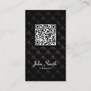 Diamond Quilt QR Code Lawyer Business Card