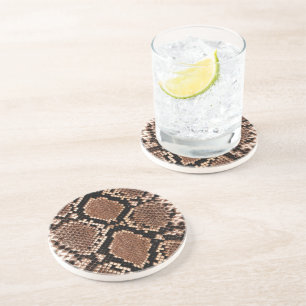 Diamond Rattlesnake Snake Skin Coaster