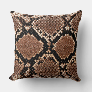 Diamond Rattlesnake Snake Skin Cushion