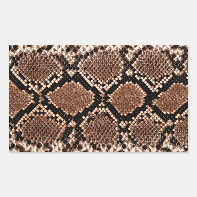 Diamond Rattlesnake Snake Skin Rectangular Sticker (Front)