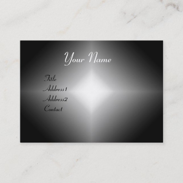 DIAMOND REFLECTIONS ,black and white grey bling Business Card (Front)