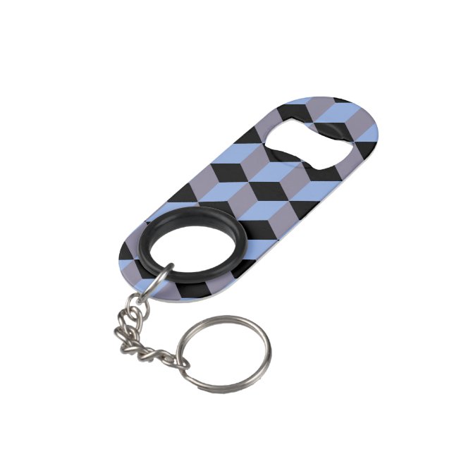 Diamond Repeating Pattern In Black Blue Heather (Back Angled)