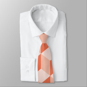 Diamond Repeating Pattern In Coral Tie