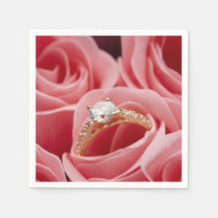 Diamond Ring Among Roses Napkins