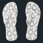 Diamond Ring Bling Engagement Wedding Bride Thongs<br><div class="desc">Features an original marker illustration of a sparkling diamond ring. Perfect for engagements,  weddings,  bridal showers,  bachelorette parties and more! 

Designer is available to create and upload custom designs to match the colours and themes of your wedding--click "Ask this Designer" to begin the design process!</div>