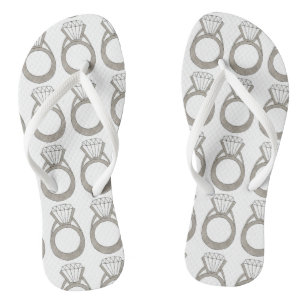 Diamond Ring Bling Engagement Wedding Bride Thongs