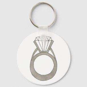 Diamond Ring Bling Jewellery Bride Wedding Keychai Key Ring