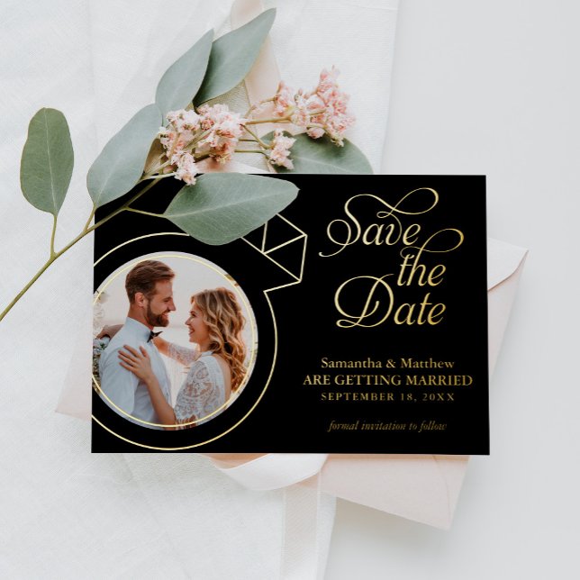 Diamond Ring Custom Photo Wedding Save The Date (Creator Uploaded)