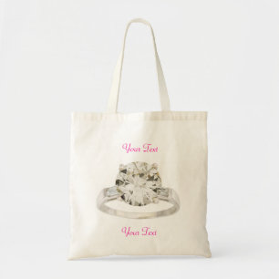 Diamond Ring Engagement Bridal Party Gift Tote Bag