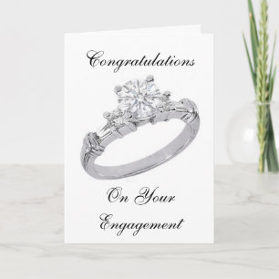 DIAMOND RING ENGAGEMENT CARD