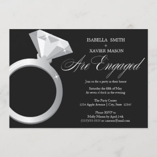 Diamond Ring Engagement Party Invite