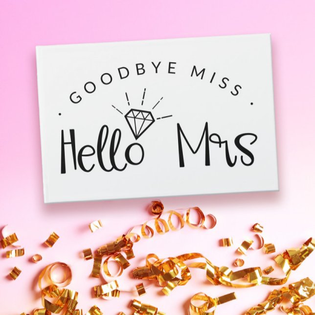Diamond Ring Goodbye Miss Hello Mrs Bridal Shower Guest Book (Creator Uploaded)